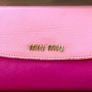 MuMu pink leather wallet